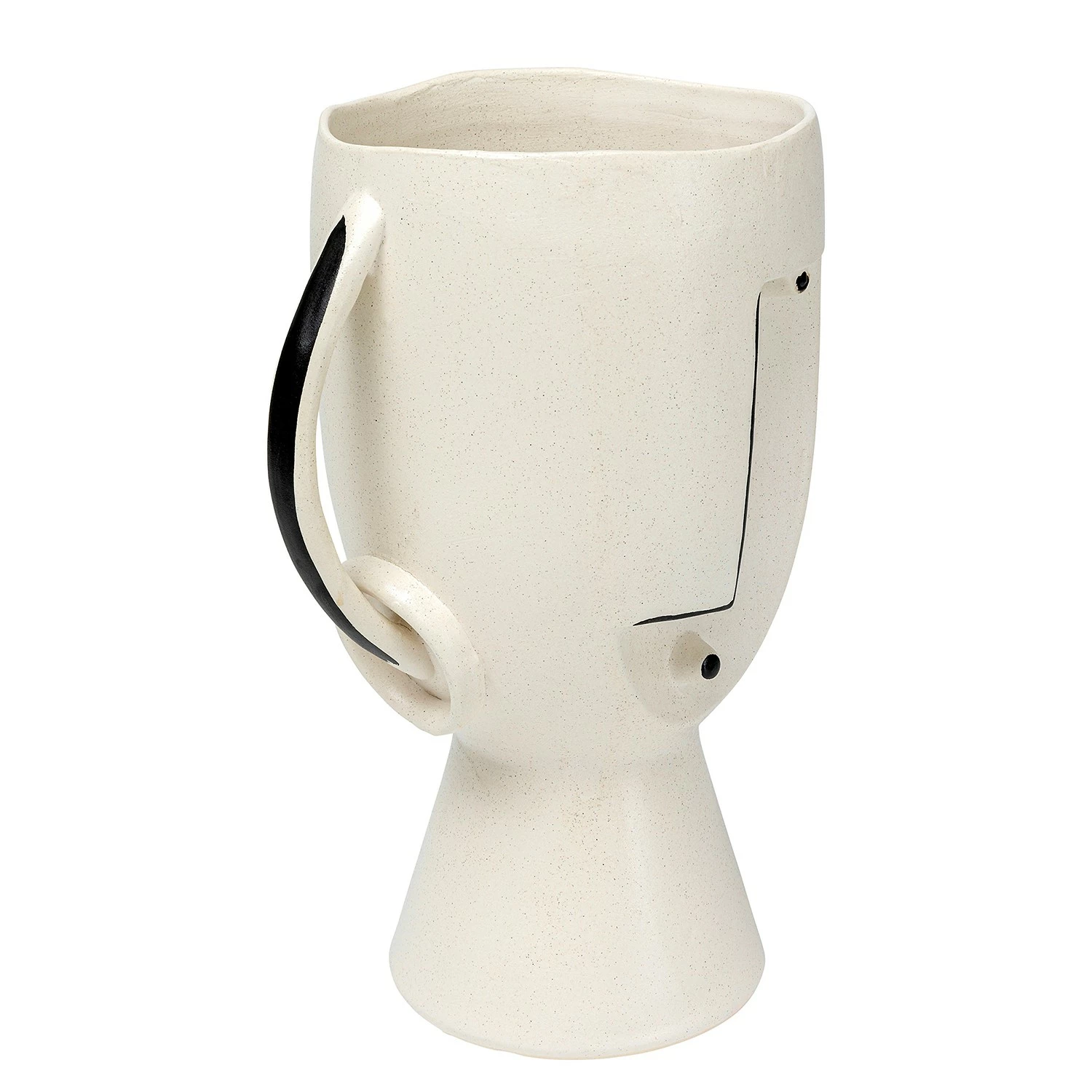 Kare Design Vase Face Pot - Grau - Stein – Bild 4