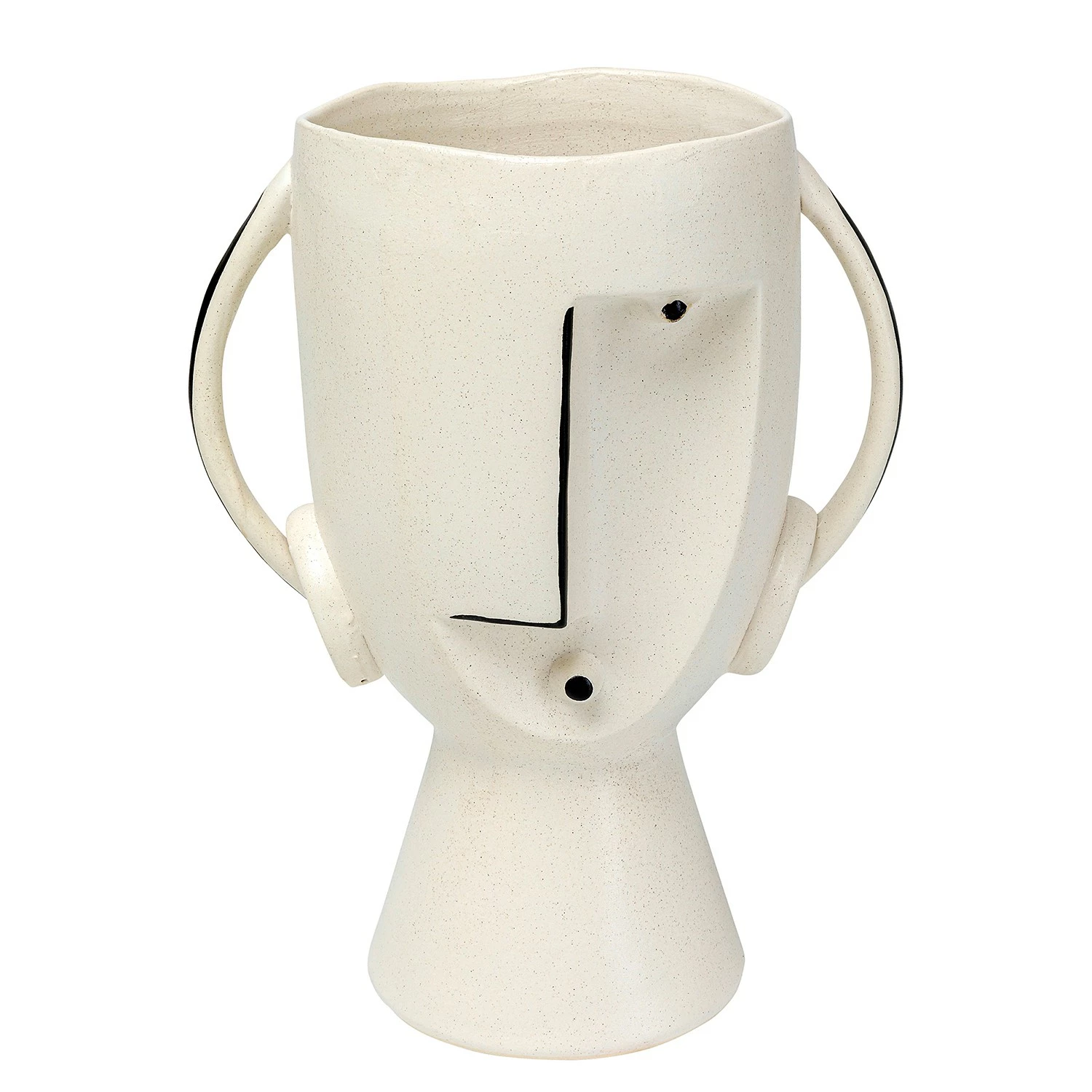 Kare Design Vase Face Pot - Grau - Stein – Bild 6