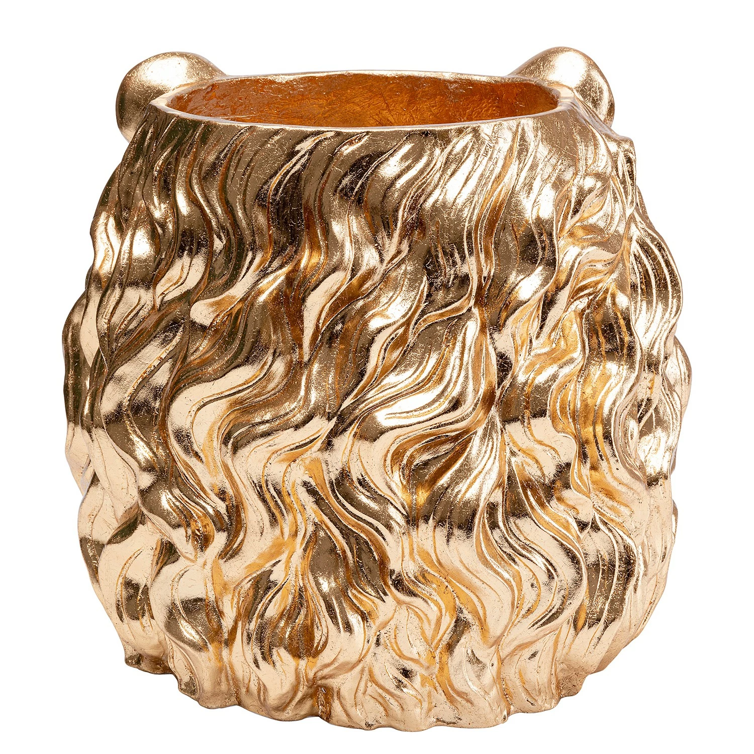 Kare Design Deko Übertopf Lion I - Gold - Kunststoff – Bild 2