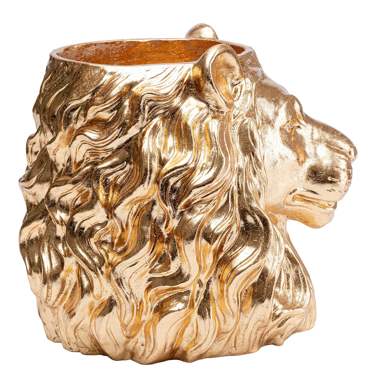 Kare Design Deko Übertopf Lion I - Gold - Kunststoff – Bild 7