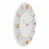 Kare Design Wanduhr Leonardo - Weiß / Gold - Metall / Holzwerkstoff / Kunststoff - Weiß / Gold