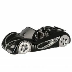 GILDE Dekoobjekt Auto Cabrio - Keramik - Schwarz / Silber