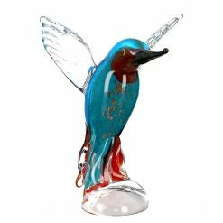 GILDE Dekofigur Eisvogel - Klarglas - Mehrfarbig