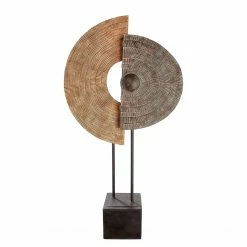 GILDE Dekoobjekt Carve II - Kunstharz - Braun