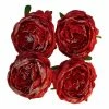 My Flair Kunstblume Rose (4er-Set) - Polyester PVC - Rot