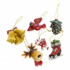 My Flair Weihnachtshänger Enoree (6-teilig) - Polyresin - Mehrfarbig