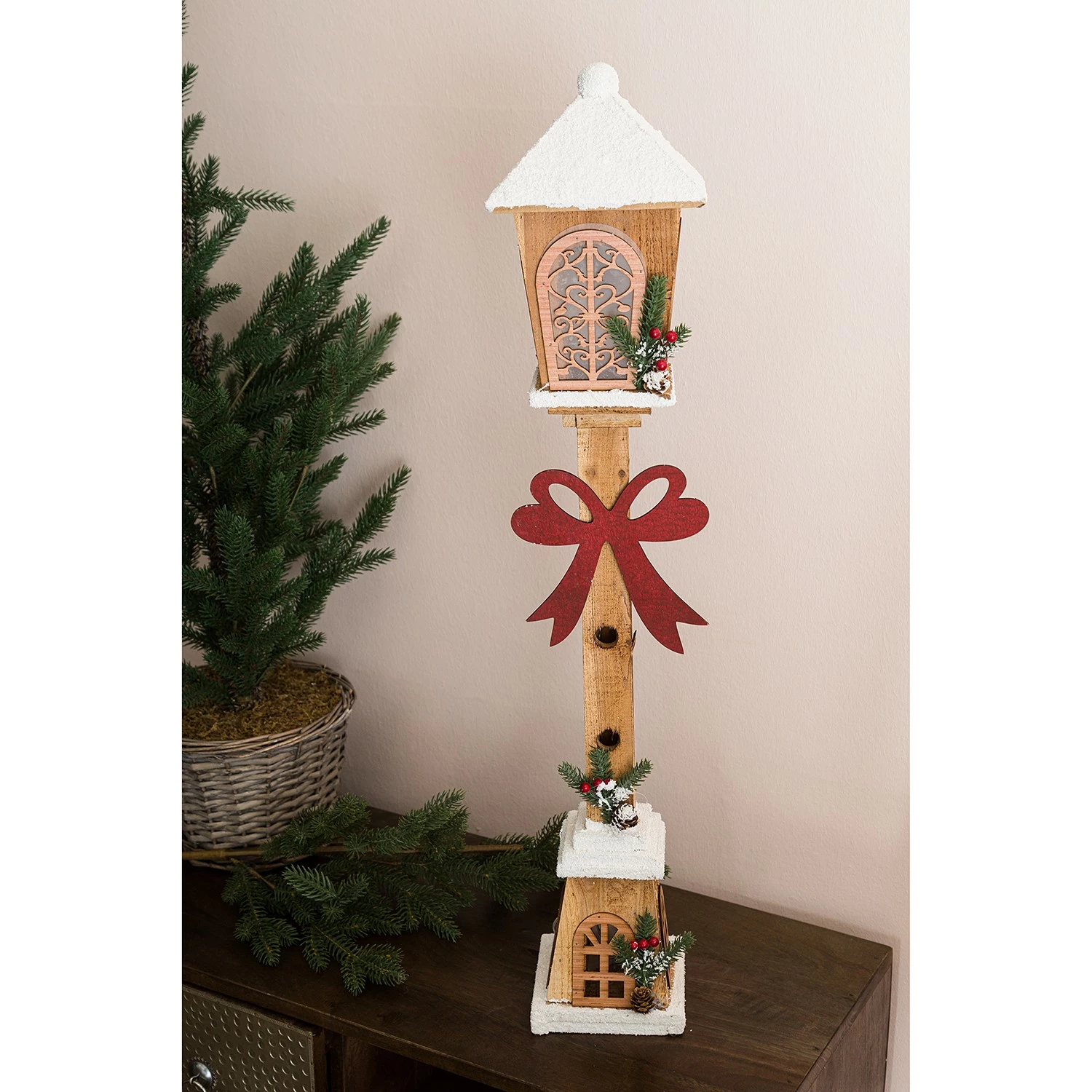 My Flair Dekoobjekt Holzlaterne III - Tanne - Braun – Bild 2