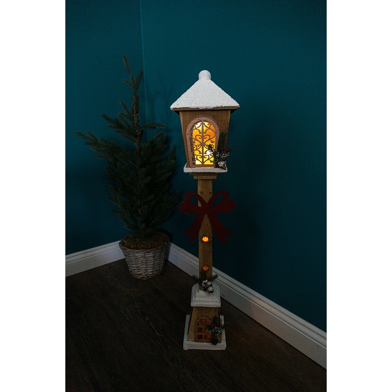 My Flair Dekoobjekt Holzlaterne III - Tanne - Braun – Bild 3