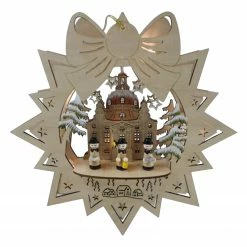 My Flair Anhänger Stern - Furnierholz - Beige