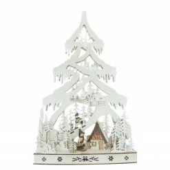 My Flair LED-Holzbaum Cleone - Tanne - Braun