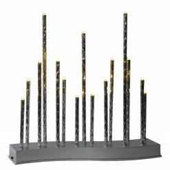 My Flair LED-Lichterbogen Argenton - Eisen / Polyester PVC - Silber