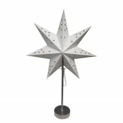 My Flair Dekoobjekt Papierstern - Eisen / Papier - Weiß