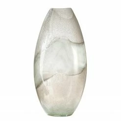 GILDE Vase Canoso - Farbglas - Grau / Grün
