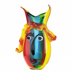 GILDE Vase Rainbow - Farbglas - Mehrfarbig