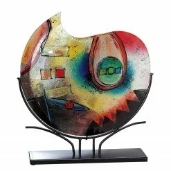 GILDE Vase Confuso - Farbglas - Mehrfarbig