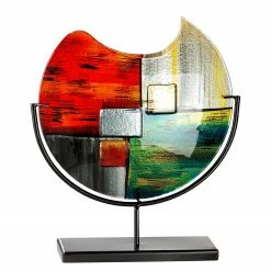 GILDE Vase Mirano - Farbglas - Mehrfarbig