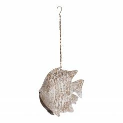 Twentyfour Windlicht Fiori - Eisen - Weiß / Beige