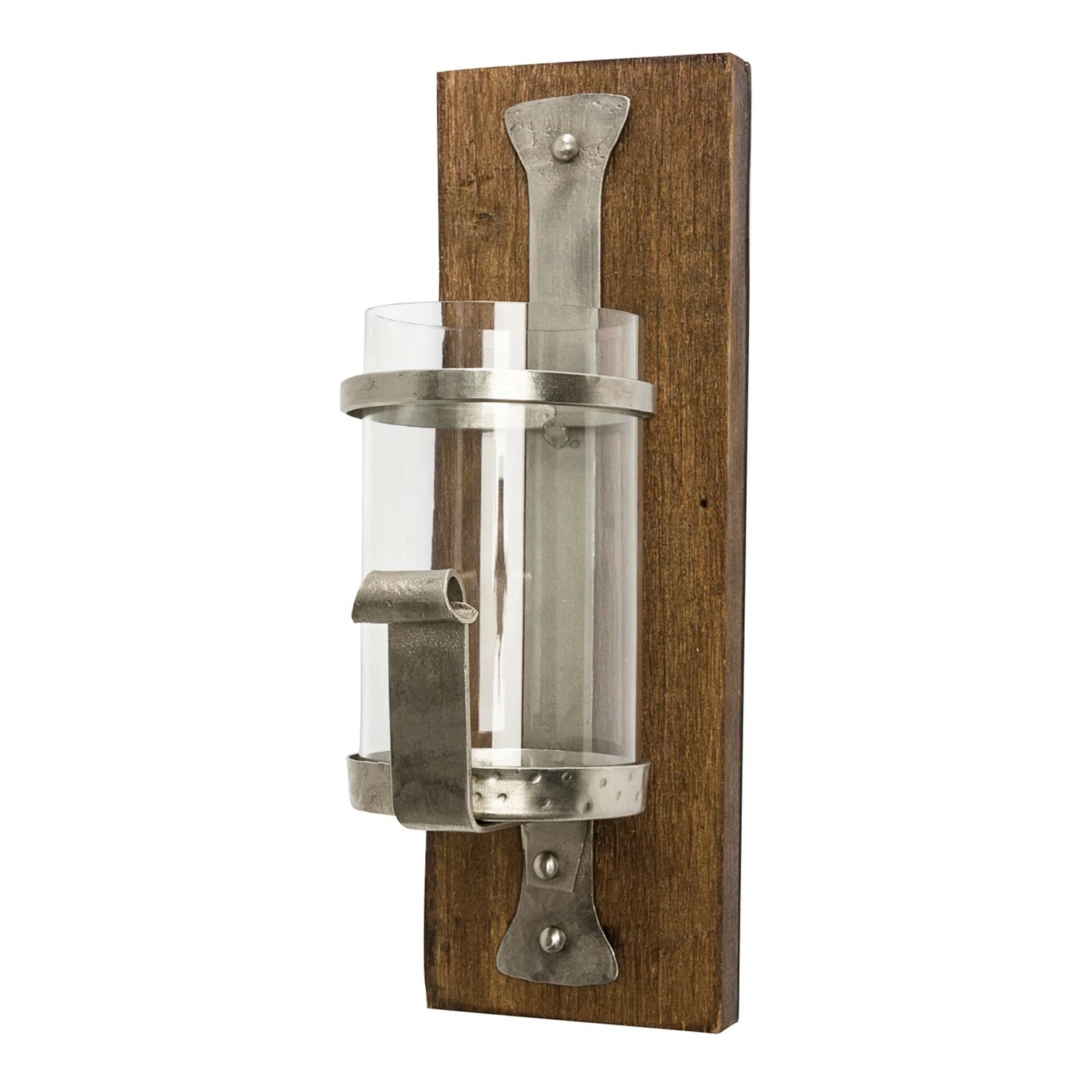 Twentyfour Kerzenhalter Wood - Recycling Holz / Eisen - Braun