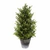 Twentyfour Kunstpflanze Tannenbäumchen Glitter - Kunststoff - Grün