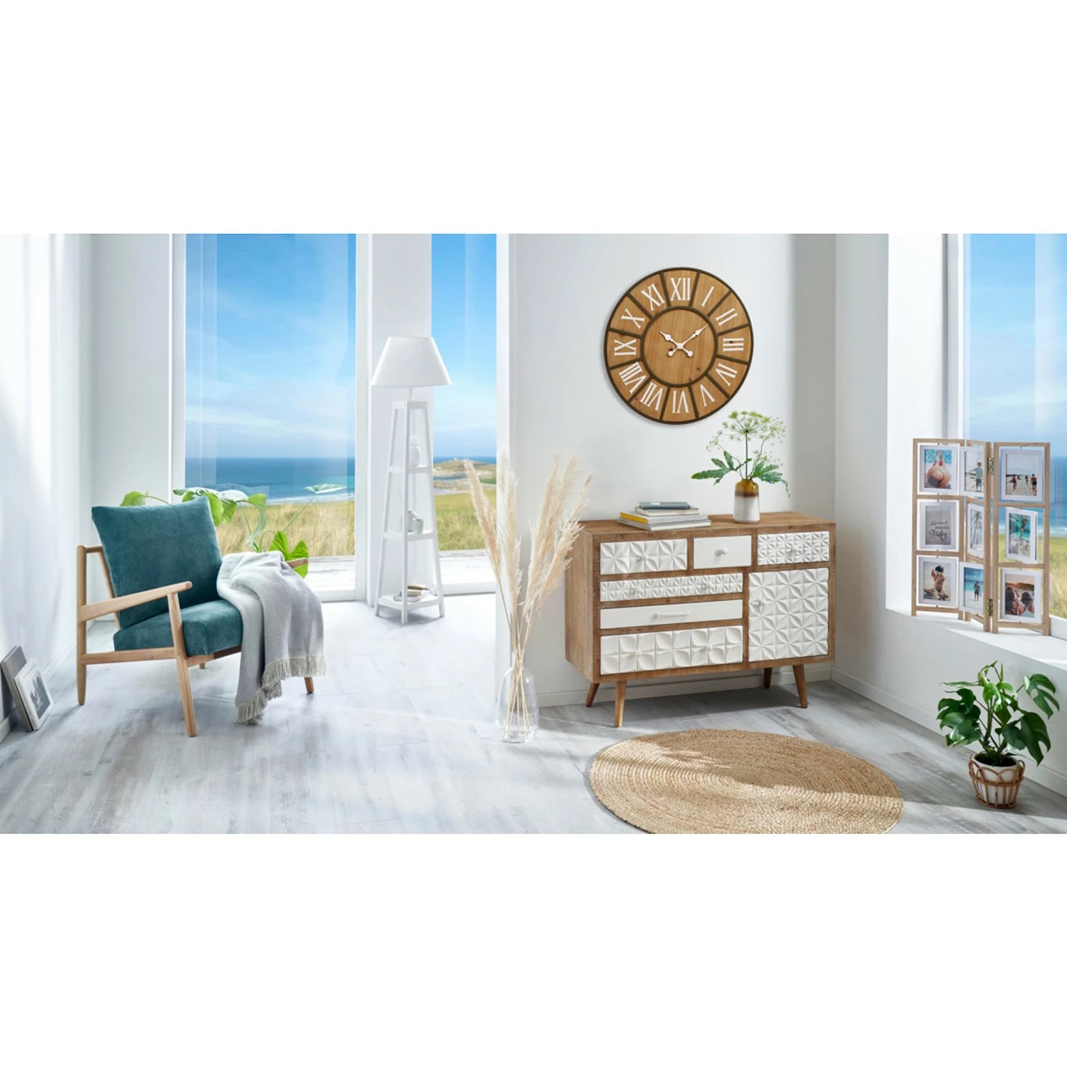 Twentyfour Wanduhr Lonne - Tannenholz / MDF - Braun / Grün – Bild 4