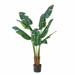 Twentyfour Kunstpflanze Traveller Palme - Eisen / Polyethylen - Grün / Braun