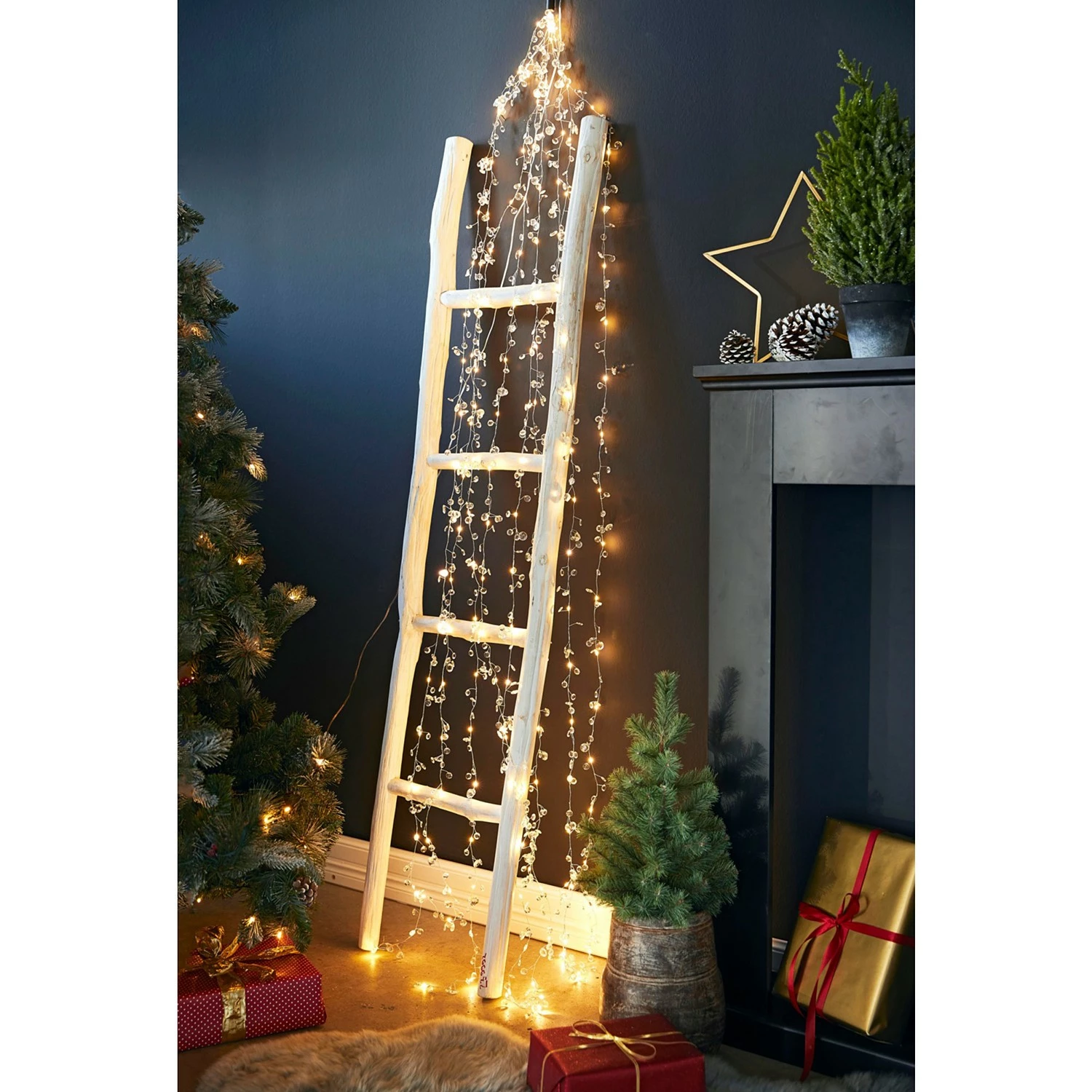 Twentyfour LED-Lichterregen Diamonds - Kupfer - Weiß – Bild 2