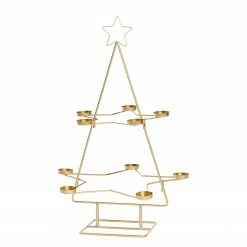 Twentyfour Teelichthalter Weihnachtsbaum II - Metall - Gold