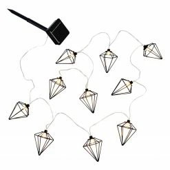 Twentyfour Solar-Lichterkette Akita - Kunststoff - Schwarz