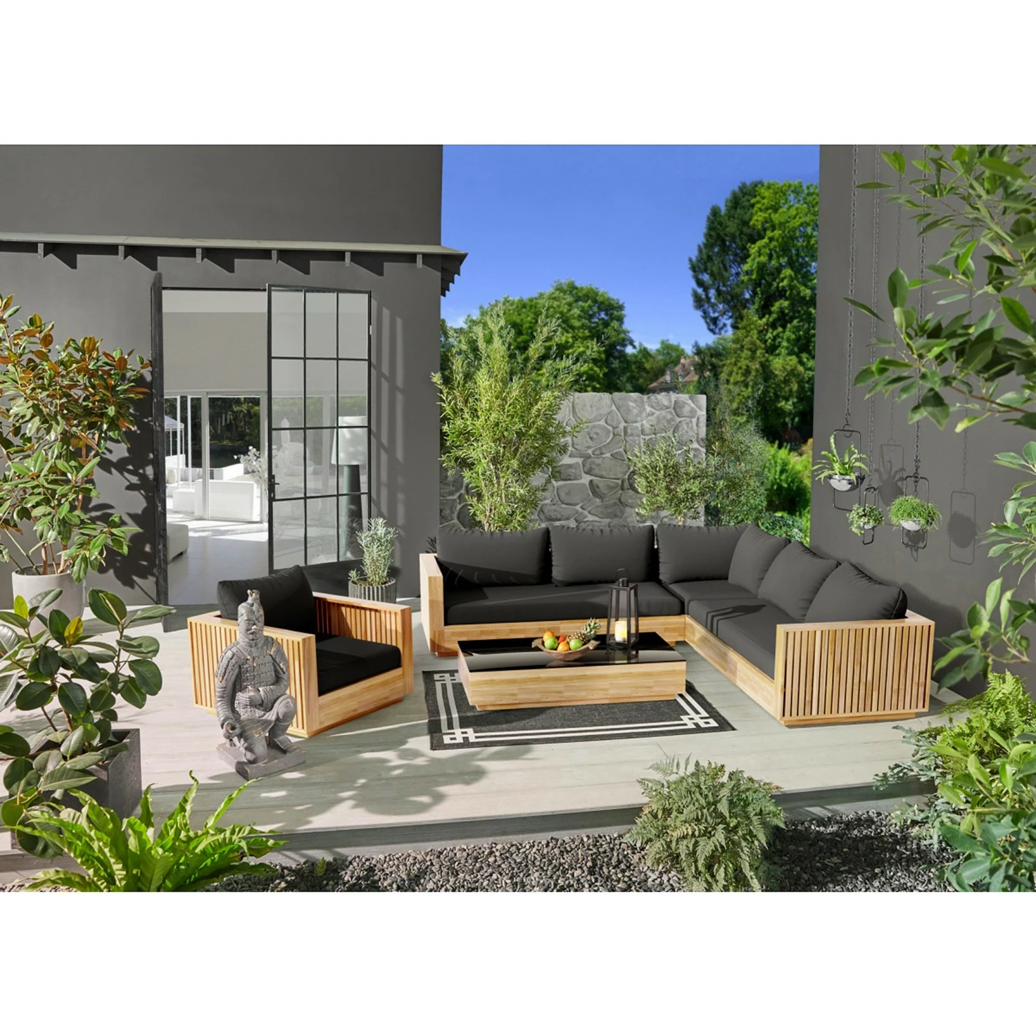 Twentyfour Pflanzenhänger Himba (3-teilig) - Edelstahl - Schwarz – Bild 2