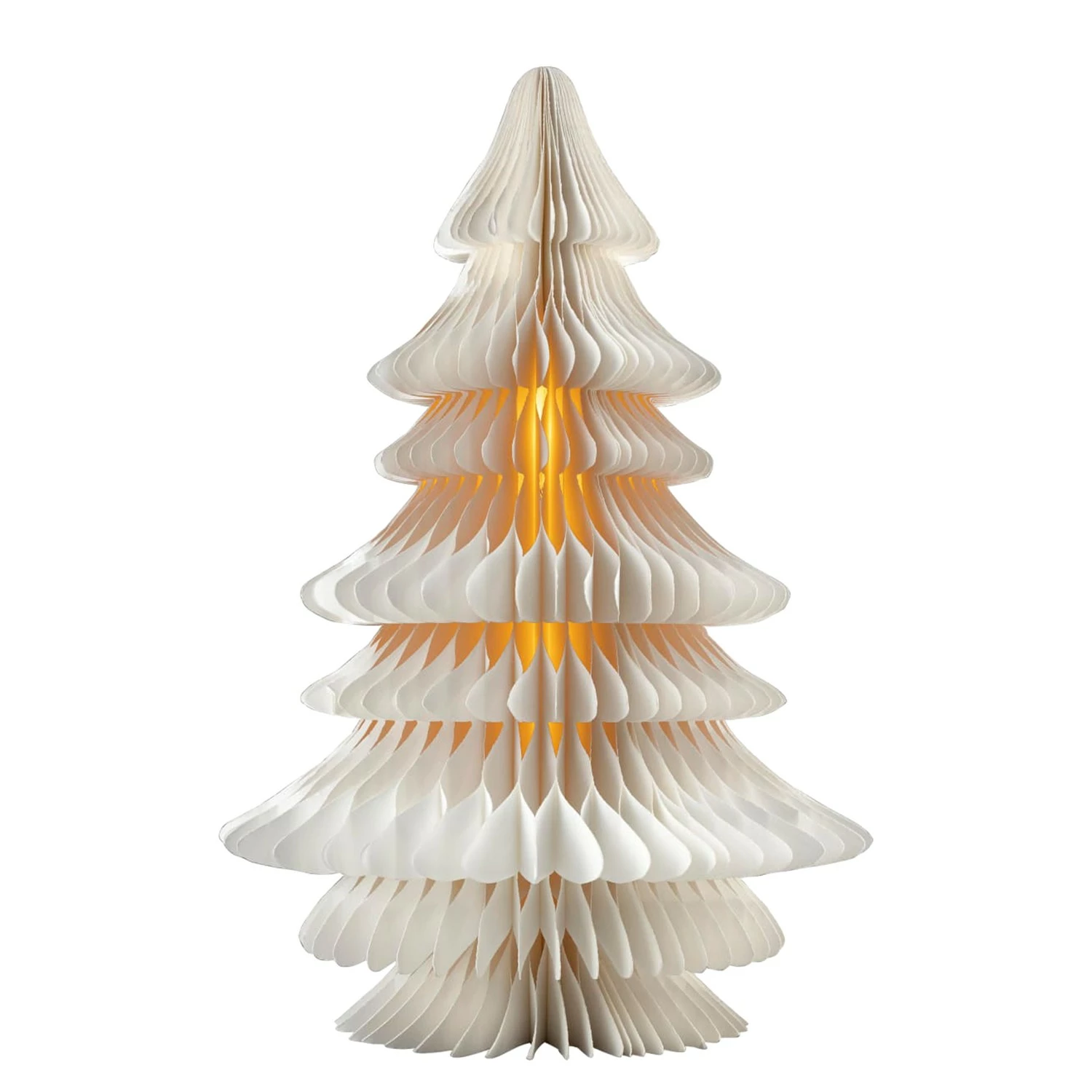 Twentyfour LED-Dekoration Papiertanne - Papier / Kunststoff - Weiß