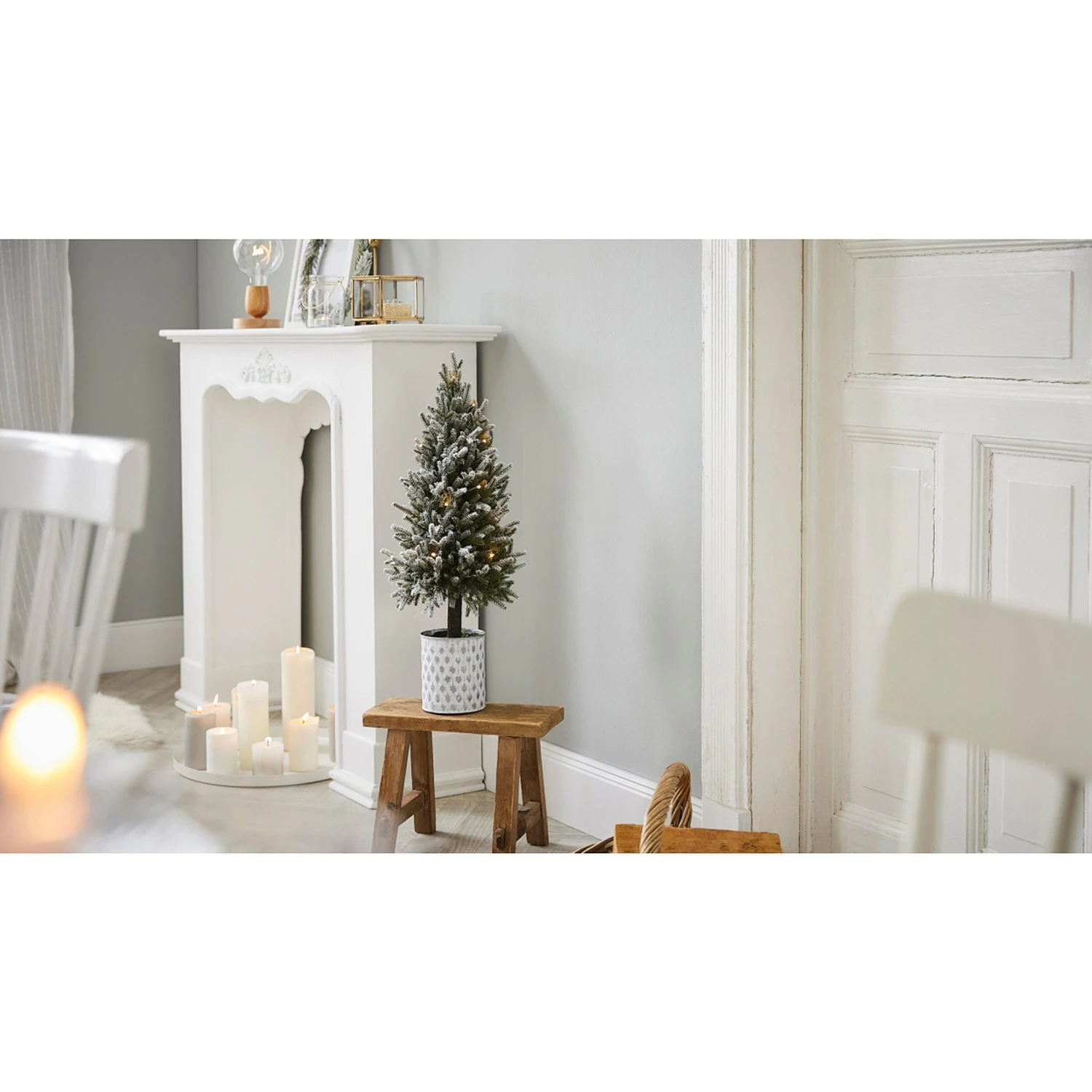 Twentyfour LED-Deko-Baum Tännchen - MDF / Eisen - Grün / Weiß – Bild 4