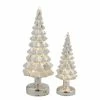 Twentyfour LED-Deko-Tannenbaum Snow (2-teilig) - Glas / Kunststoff - Silber / Weiß