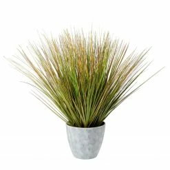 Twentyfour Kunstpflanze im Topf Zwiebelgras - Polyester PVC / Melamine - Grün