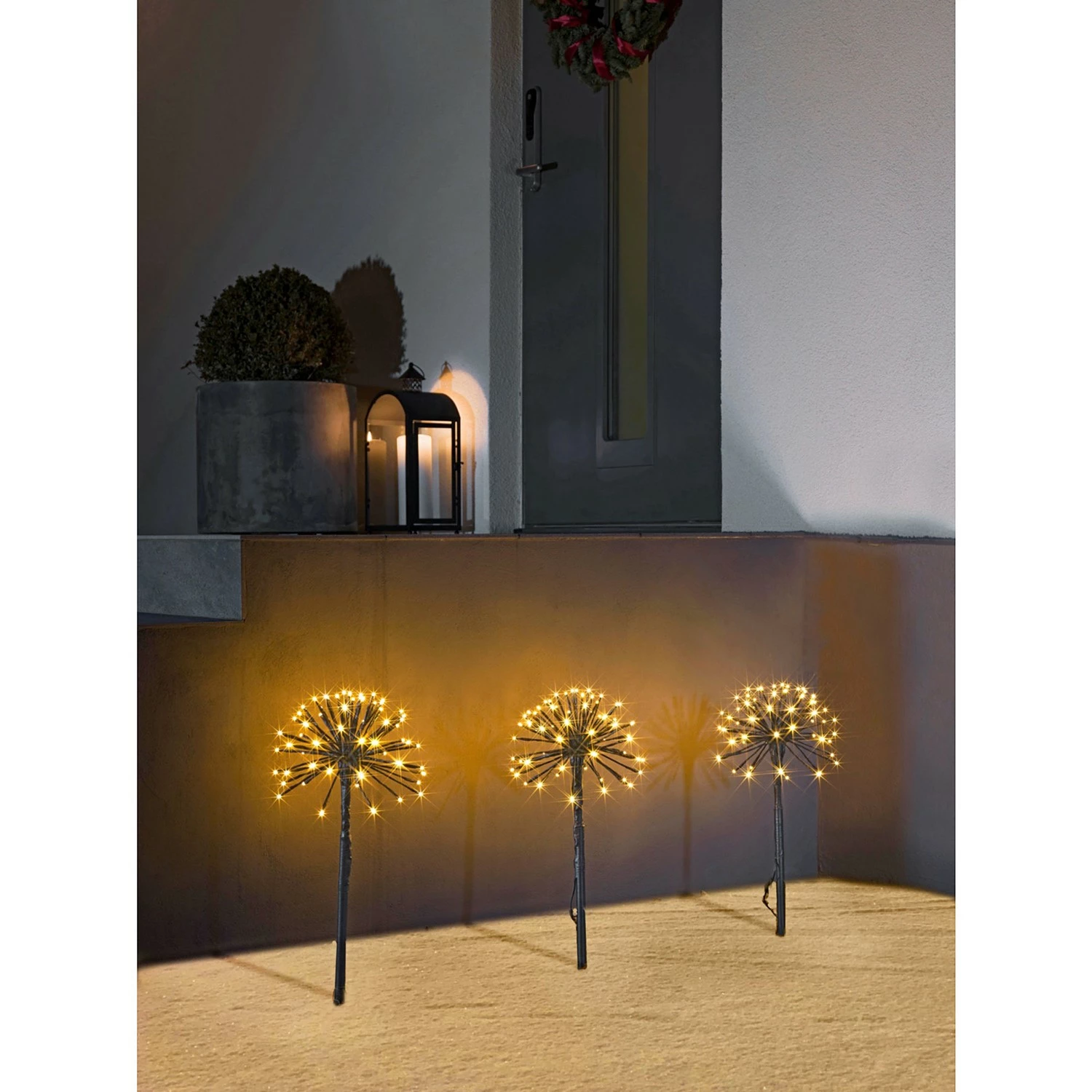 Twentyfour LED-Stecker Eisblumen (3-teilig) - Acryl - Schwarz – Bild 5