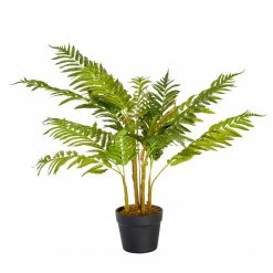 Twentyfour Kunstpflanze Farn - Polyester PVC - Grün