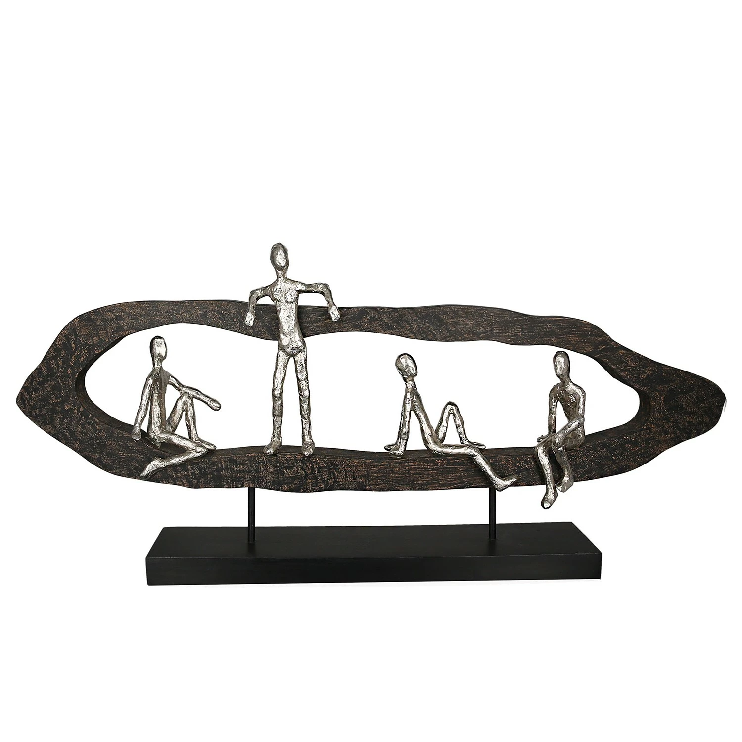 GILDE Skulptur Hang out - Mango - Braun - 75cm x 35cm x 10cm