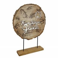 GILDE Standrelief Familienglück - Mango - Braun - 36cm x 51cm x 8cm