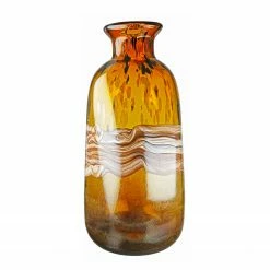 GILDE Vase Noli - Farbglas - Braun - 20cm x 45cm x 20cm - Höhe: 45 cm