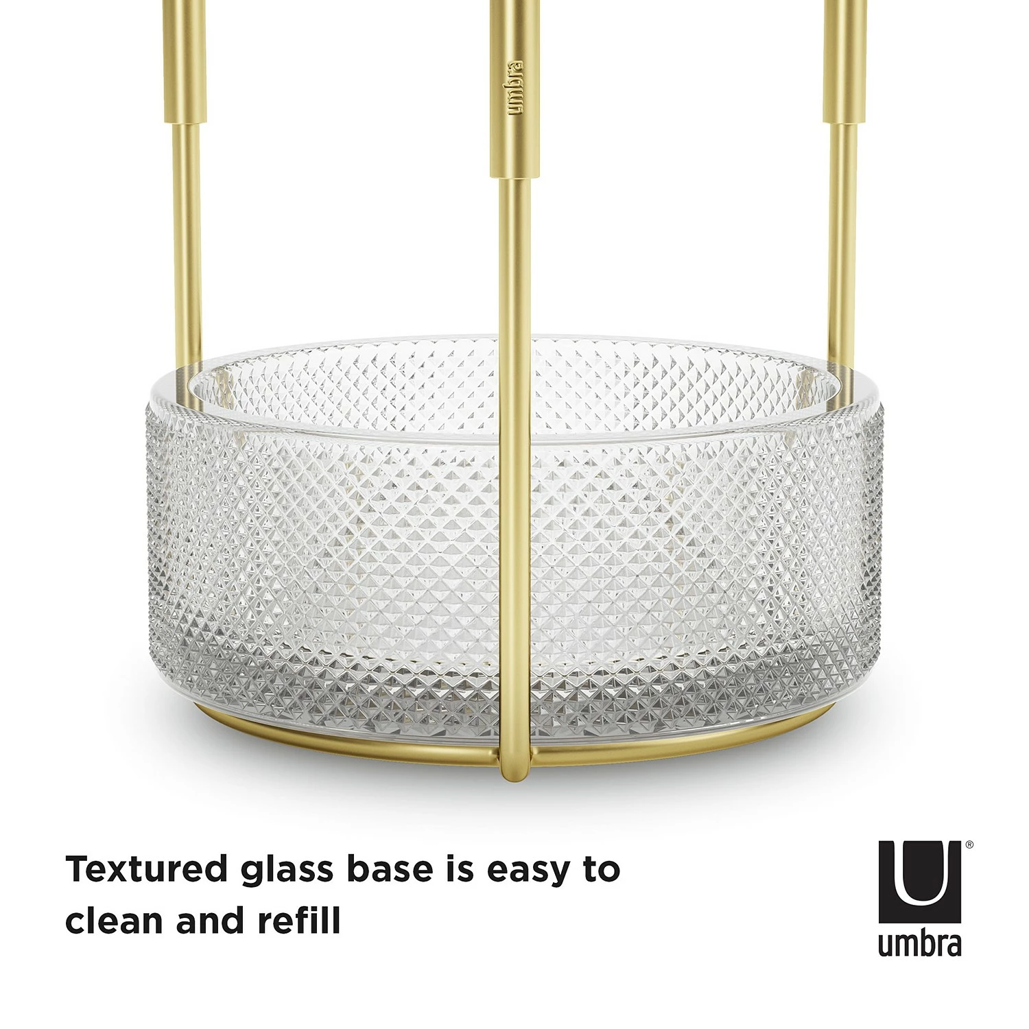 Umbra Vase Tesora - Aluminium / Stahl - Brass - 15,24cm x 25,73cm x 15,24cm – Bild 14