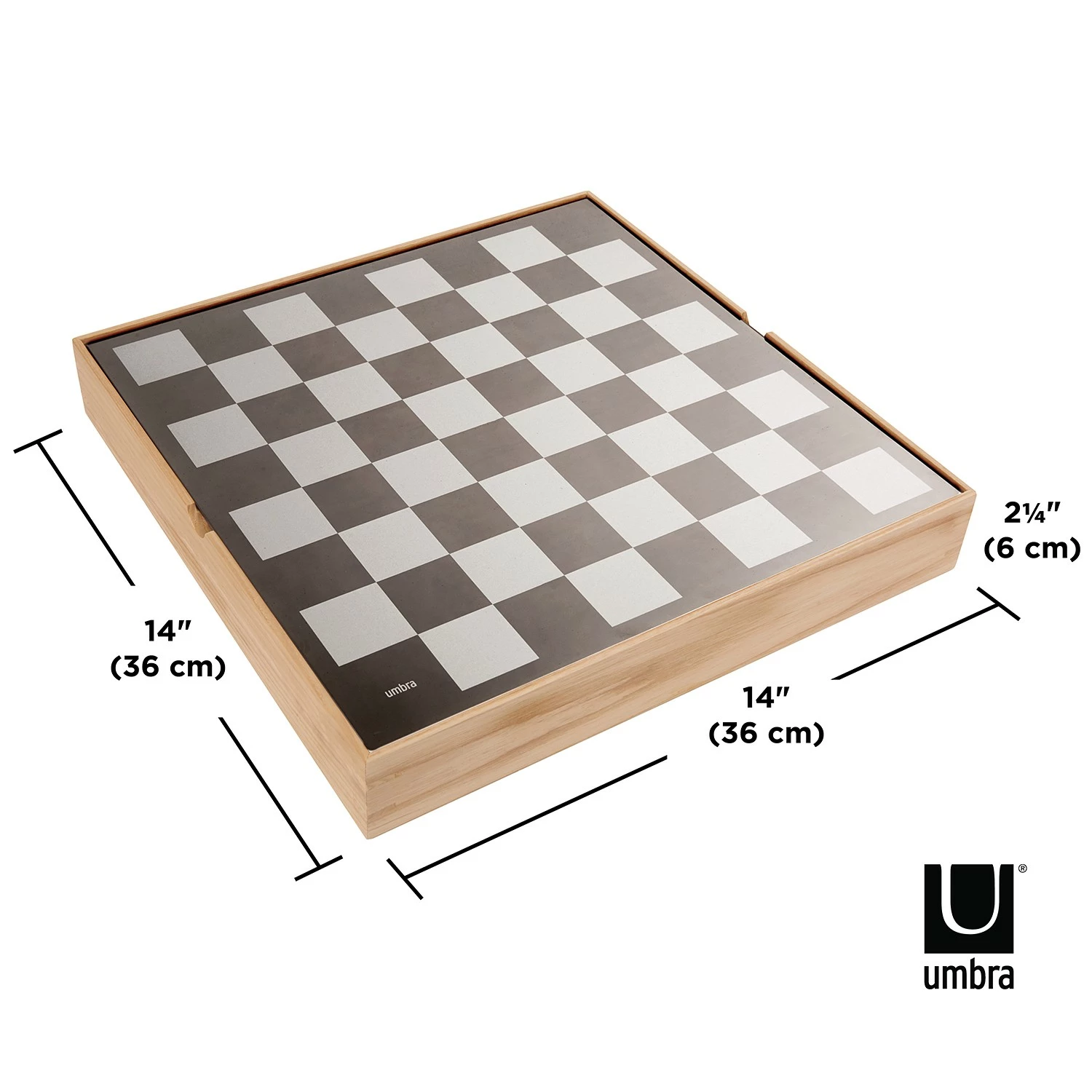Umbra Schach-Set Natural - Zinn / Eisen - Natura - 35,255cm x 5,715cm x 35,56cm – Bild 16