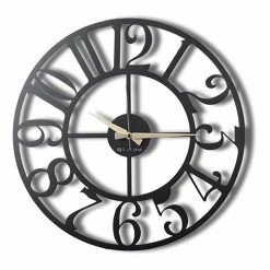 Twentyfour Wanduhr Lodrino - Aluminium- Schwarz