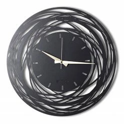 Twentyfour Wanduhr Lomba - Aluminium- Schwarz