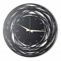 Twentyfour Wanduhr Lombez - Aluminium- Schwarz