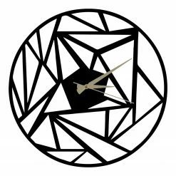 Twentyfour Wanduhr Los Vilos - Aluminium- Schwarz