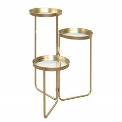 Twentyfour Blumenständer De Lamere - Stahl - Gold - 53 cm x 71 cm x 49 cm - Ø 53 cm