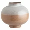 Butlers Kugelvase LIVIA - Terracotta - Weiß / Braun