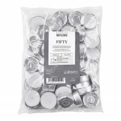 Butlers Teelichter-Set FIFTY (50er-Set) - Wachs - Weiß