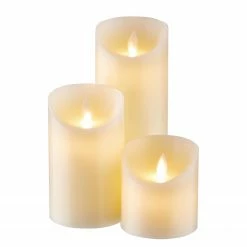Butlers LED Kerzen-Set GLOWING FLAME (3-tlg.) - Creme