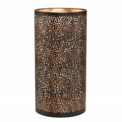 Butlers Windlicht LUMINOUS - Eisen - Schwarz - Höhe: 25 cm