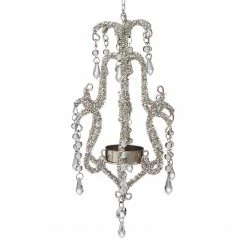 Butlers Teelichthalter ROYAL HEIGHTS Chandelier - Glas / Eisen - Silber
